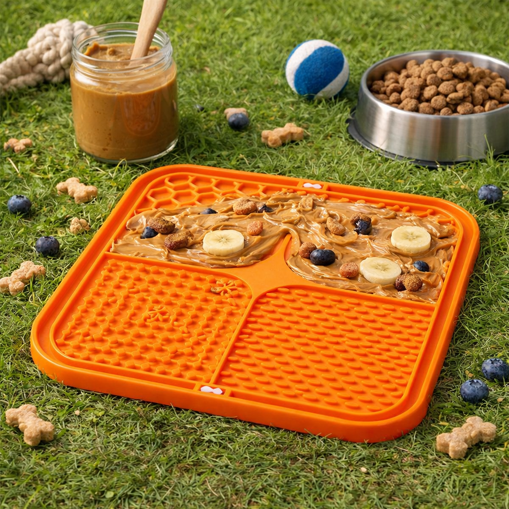 Tapis de Léchage en Silicone pour Chien et Chat - Anti-Stress et Alimentation Lente