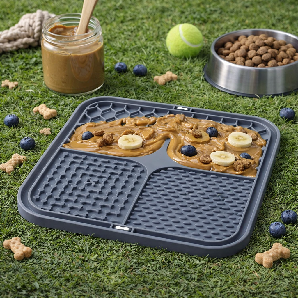 Tapis de Léchage en Silicone pour Chien et Chat - Anti-Stress et Alimentation Lente