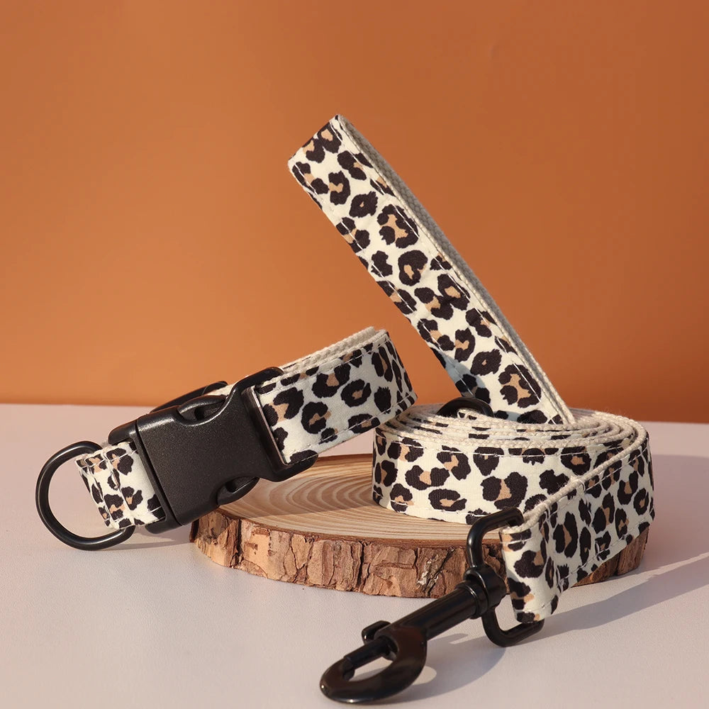 Ensemble collier + laisse chien gravure gratuite, petits, moyens et grands chiens