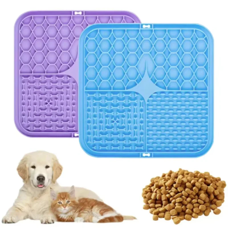Tapis de Léchage en Silicone pour Chien et Chat - Anti-Stress et Alimentation Lente