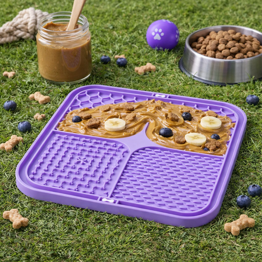 Tapis de Léchage en Silicone pour Chien et Chat - Anti-Stress et Alimentation Lente